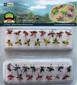 JTT 95550 - Petunias: 30/pk - 3/8in - HO Scale