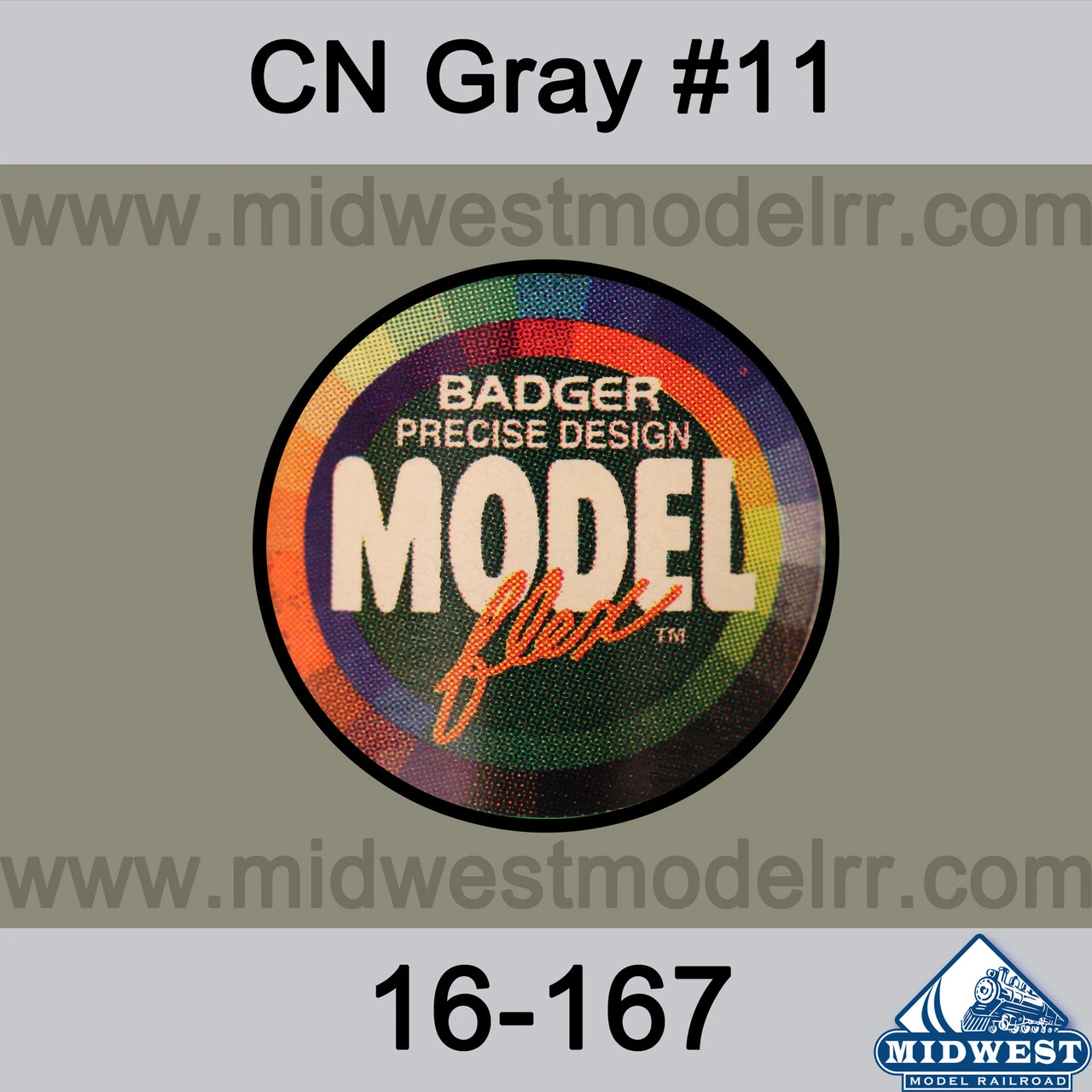 Badger MODELflex Paint - 16-167 CN Gray #11 3 Badger MODELflex Paint - 16-167 CN Gray #11