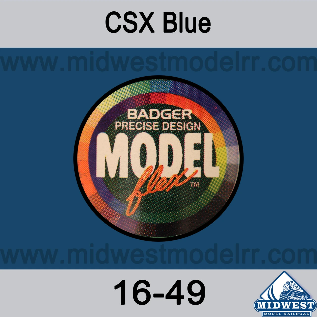 Badger MODELflex Paint - 16-49 CSX Blue 3 Badger MODELflex Paint - 16-49 CSX Blue