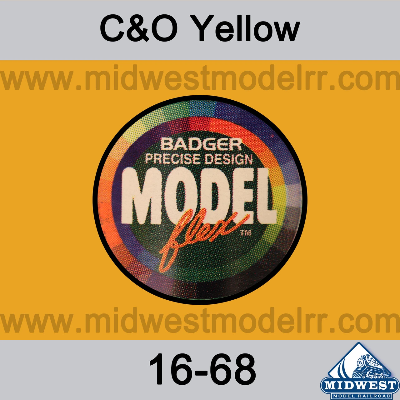 Badger MODELflex Paint - 16-68 C&O Yellow 3 Badger MODELflex Paint - 16-68 C&O Yellow
