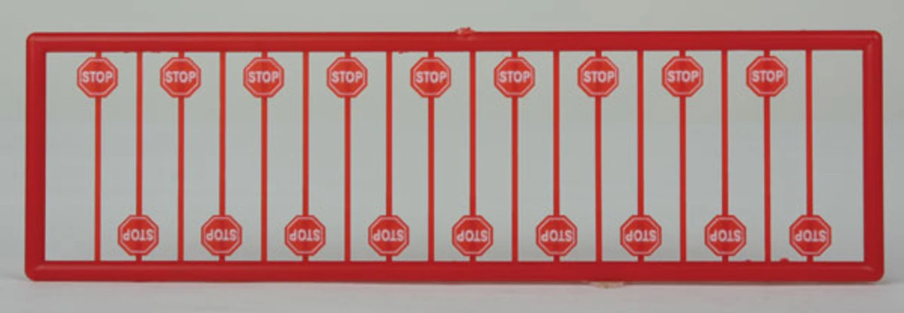 Tichy Train Group 2612 - Modern Stop Sign Red 18pcs - N Scale 3 Tichy Train Group 2612 - Modern Stop Sign Red 18pcs - N Scale