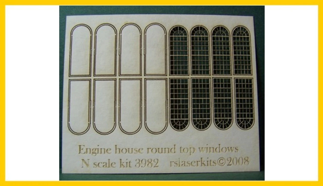RslaserKits 3982 - Windows - 8 Engine House Round Top - N Scale Kit 3 RslaserKits 3982 - Windows - 8 Engine House Round Top - N Scale Kit