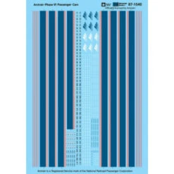 Microscale 601540 - Amtrak Phase VI Passenger Cars - Decal Set Amtrak (AMTK) - N Scale