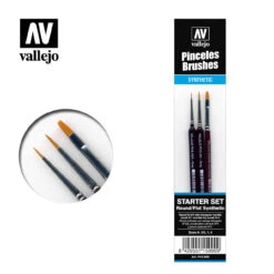 Vallejo 15999 - Toray Starter Set Synthetic (3 Brushes) - Multi Scale
