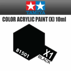 Tamiya 81501 - Acrylic Mini X-1 Black - 10ml Bottle