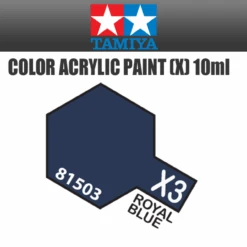 Tamiya 81503 - Acrylic Mini X-3 Royal Blue - 10ml Bottle