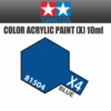 Tamiya 81504 - Acrylic Mini X-4 Blue - 10ml Bottle -Vallejo Sales Store 81504 75892.1645224073