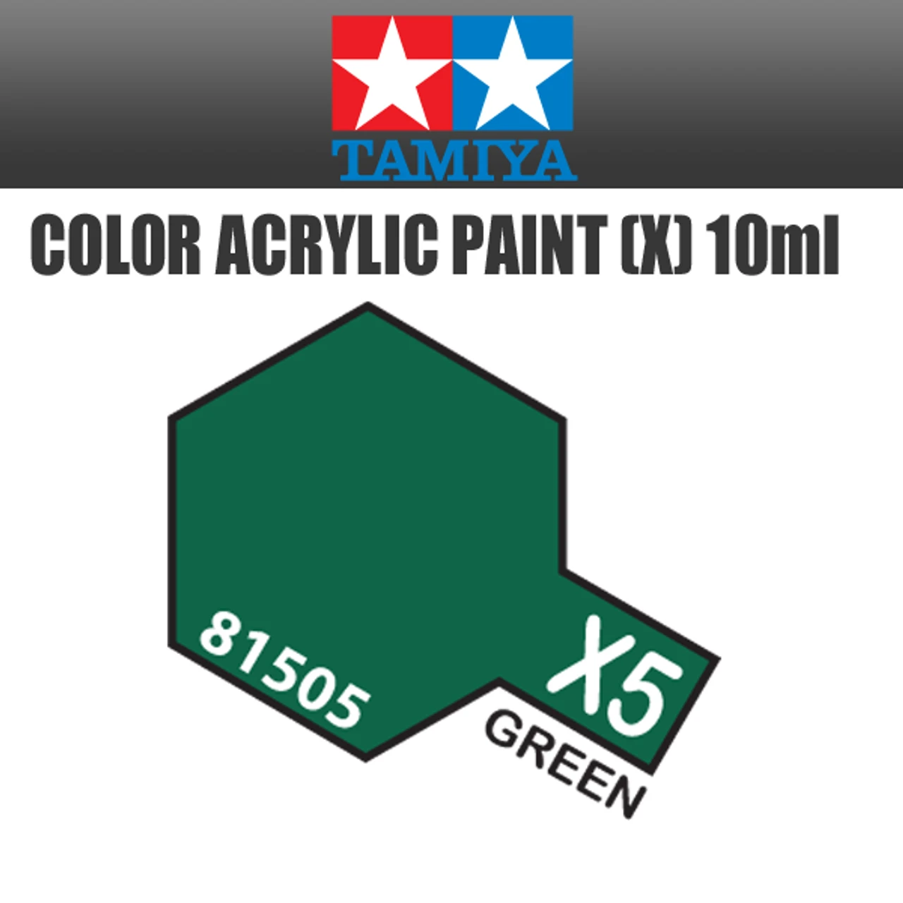 Tamiya 81505 - Acrylic Mini X-5 Green - 10ml Bottle 3 Tamiya 81505 - Acrylic Mini X-5 Green - 10ml Bottle
