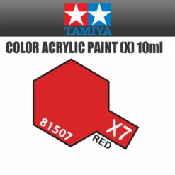 Tamiya 81507 - Acrylic Mini X-7 Red - 10ml Bottle