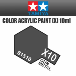 Tamiya 81510 - Acrylic Mini X-10 Gun Metal - 10ml Bottle