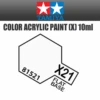Tamiya 81521 - Acrylic Mini X-21 Flat Base - 10ml Bottle -Vallejo Sales Store 81521 59185.1645224077