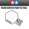 Tamiya 81522 - Acrylic Mini X-22 Clear - 10ml Bottle -Vallejo Sales Store 81522 47787.1645224078