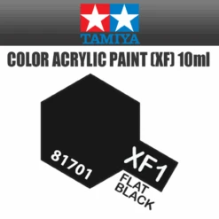 Tamiya 81701 - Acrylic Mini XF-1 Flat Black - 10ml Bottle