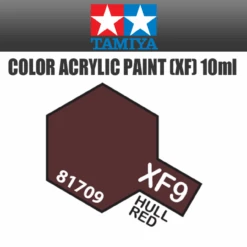 Tamiya 81709 - Acrylic Mini XF-9 Hull Red - 10ml Bottle