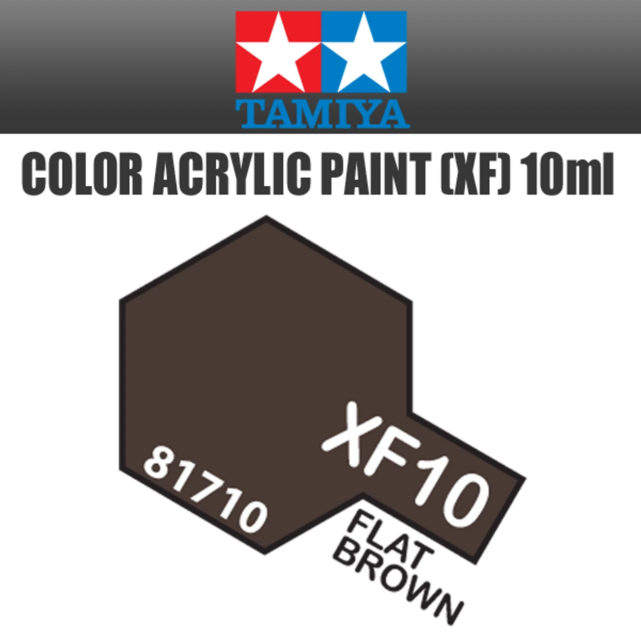 Tamiya 81710 - Acrylic Mini XF-10 Flat Brown - 10ml Bottle 3 Tamiya 81710 - Acrylic Mini XF-10 Flat Brown - 10ml Bottle
