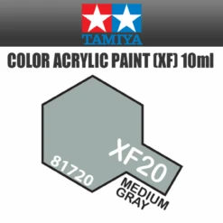 Tamiya 81720 - Acrylic Mini XF-20 Medium Gray - 10ml Bottle