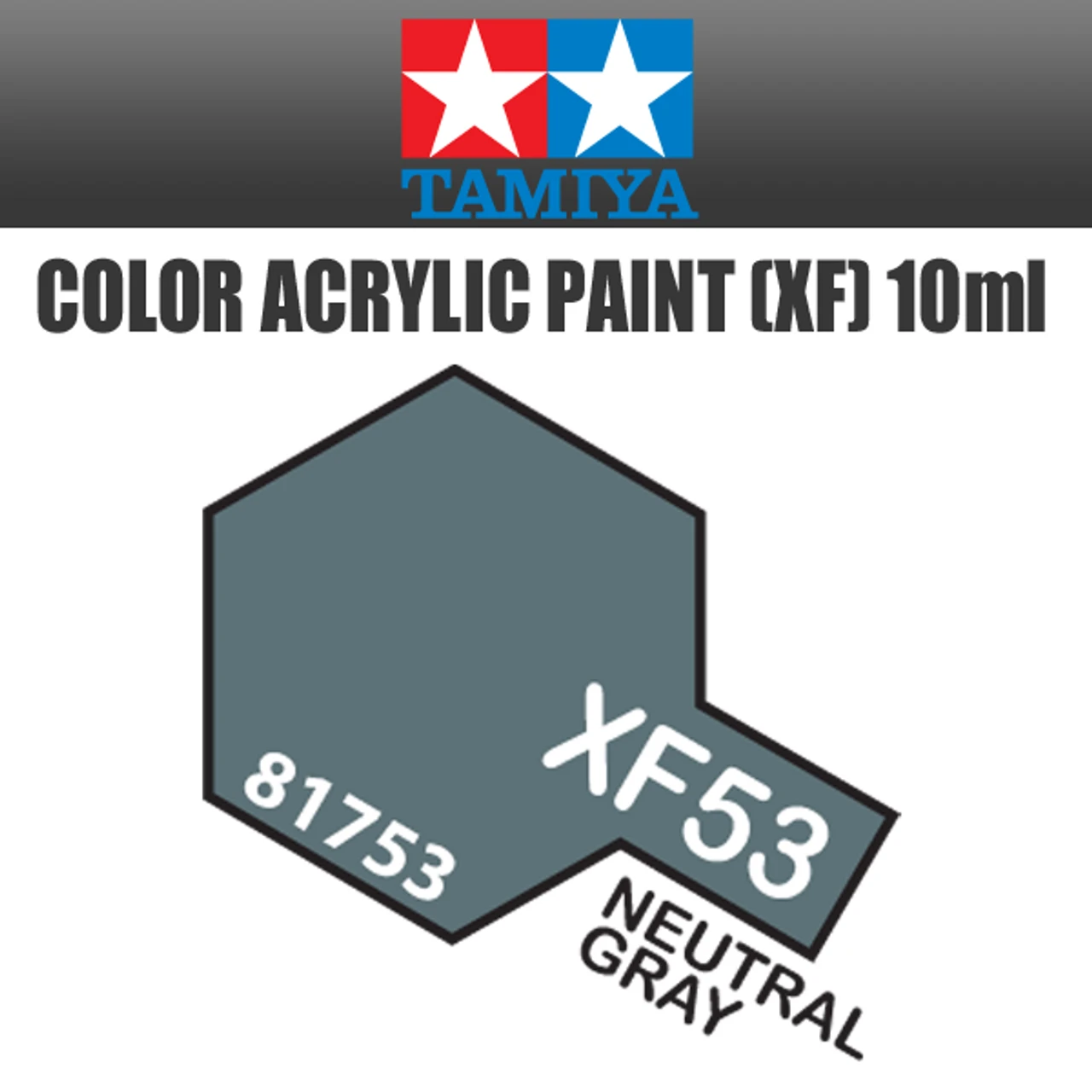 Tamiya 81753 - Acrylic Mini XF-53 Neutral Gray - 10ml Bottle 3 Tamiya 81753 - Acrylic Mini XF-53 Neutral Gray - 10ml Bottle