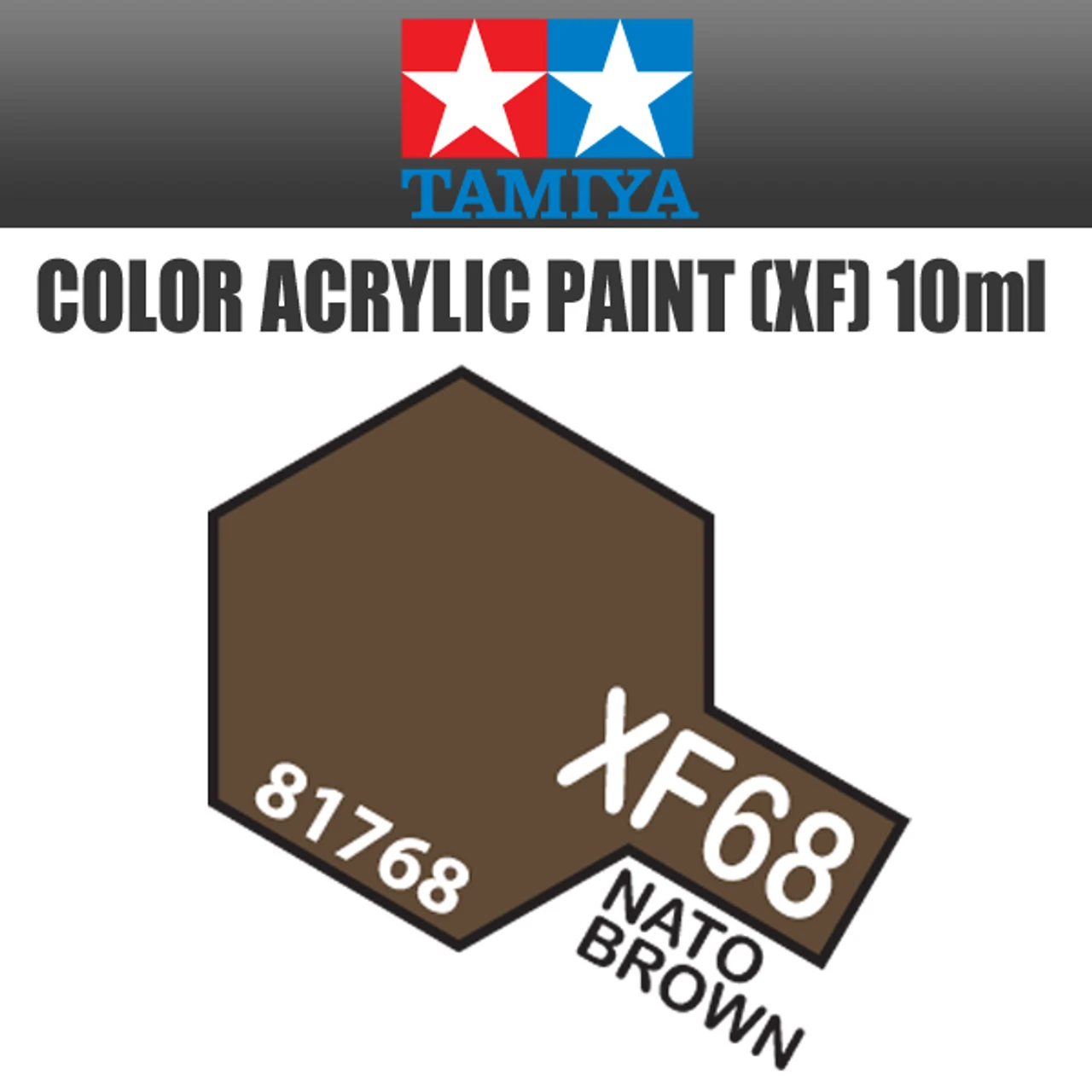 Tamiya 81768 - Acrylic Mini XF-68 NATO Brown - 10ml Bottle 3 Tamiya 81768 - Acrylic Mini XF-68 NATO Brown - 10ml Bottle