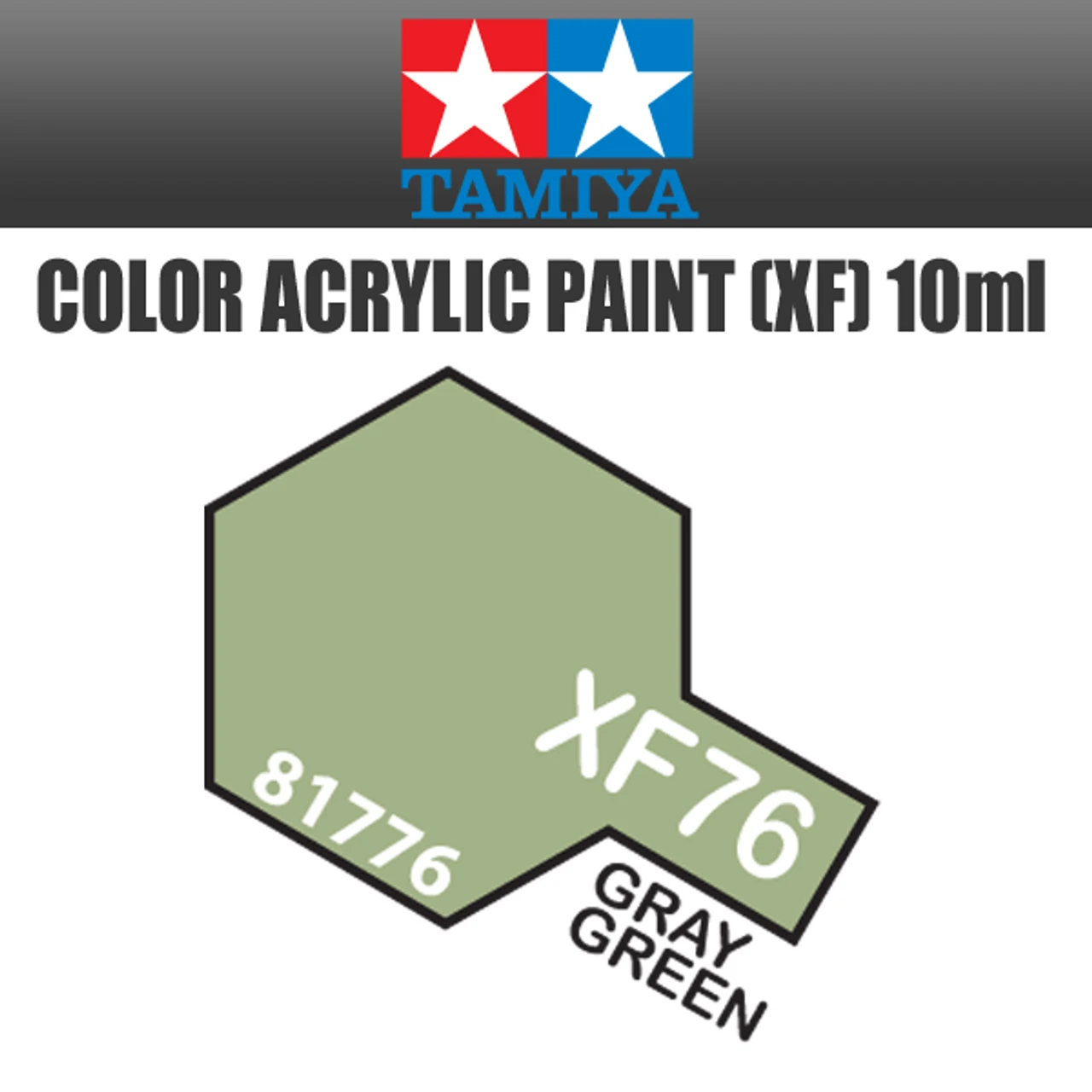 Tamiya 81776 - Acrylic Mini XF-76 Gray Green - 10ml Bottle 3 Tamiya 81776 - Acrylic Mini XF-76 Gray Green - 10ml Bottle