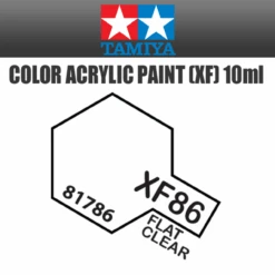 Tamiya 81786 - Acrylic Mini XF-86 Flat Clear - 10ml Bottle