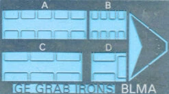 BLMA #95 - Modern Wide Cab GE Grab Irons - N Scale