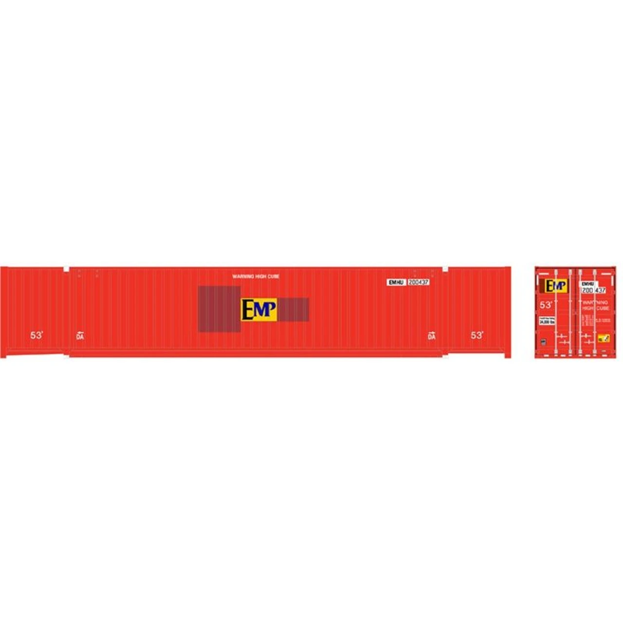 Atlas 50005949 - 53' Containers - EMP (Ex-HUB) Set #2 EMP 200413, 200427, 200475 - N Scale 3 Atlas 50005949 - 53' Containers - EMP (Ex-HUB) Set #2 EMP 200413, 200427, 200475 - N Scale