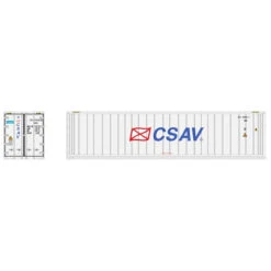 Atlas 50005996 - 40' Refrigerated Container [3-PACKS] CSAV Set #1 (White/Blue/Red) CSAV (CRLU) 7253254, 7253275, 7253296 - N Scale