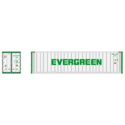 Atlas 50005999 - 40' Refrigerated Container [3-PACKS] Evergreen Set #2 (White/Green) Evergreen (EMCU) 5321510, 5321551, 5321649 - N Scale
