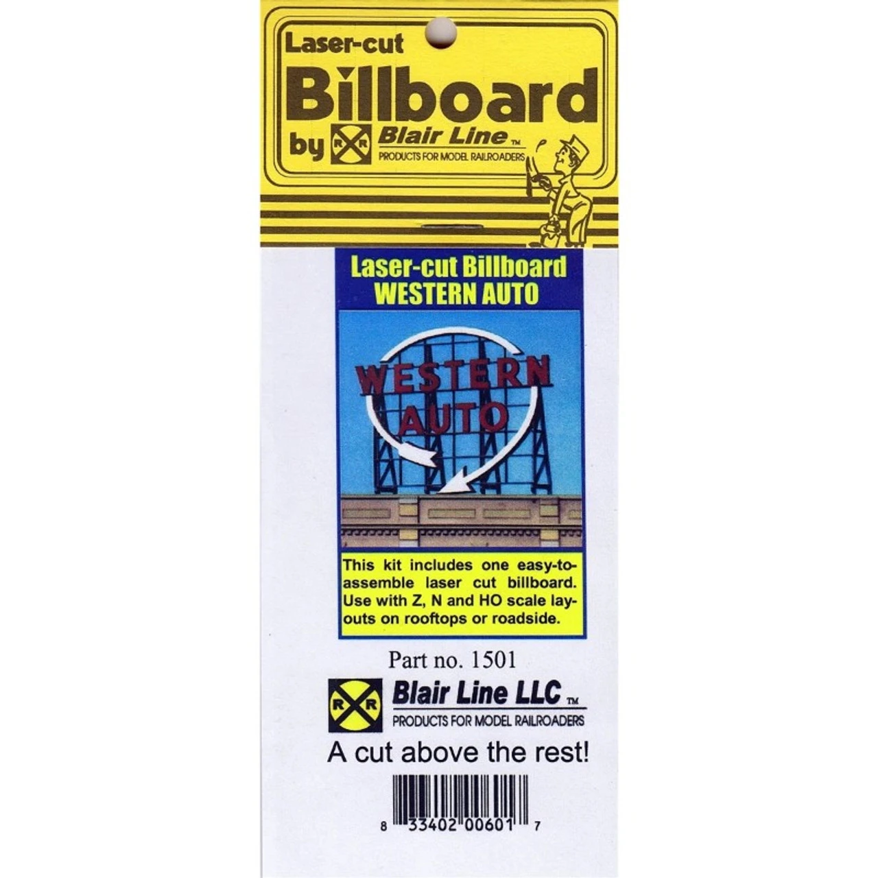 Blair Line 1501 - Laser Cut Billboard Western Auot - N/Z Scale 3 Blair Line 1501 - Laser Cut Billboard Western Auot - N/Z Scale