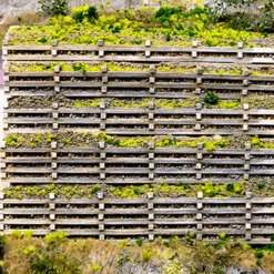 Chooch #8502 - Flexible Timber Cribbing Retaining Wall - Medium - HO Scale