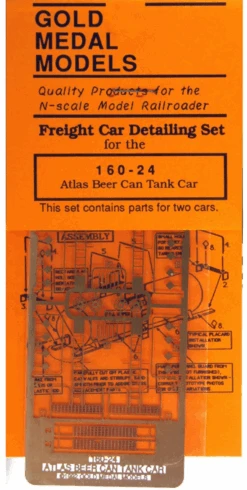 Gold Medal Models 160-24 - Atlas Beer Can Tank Car Detailing Set - N Scale