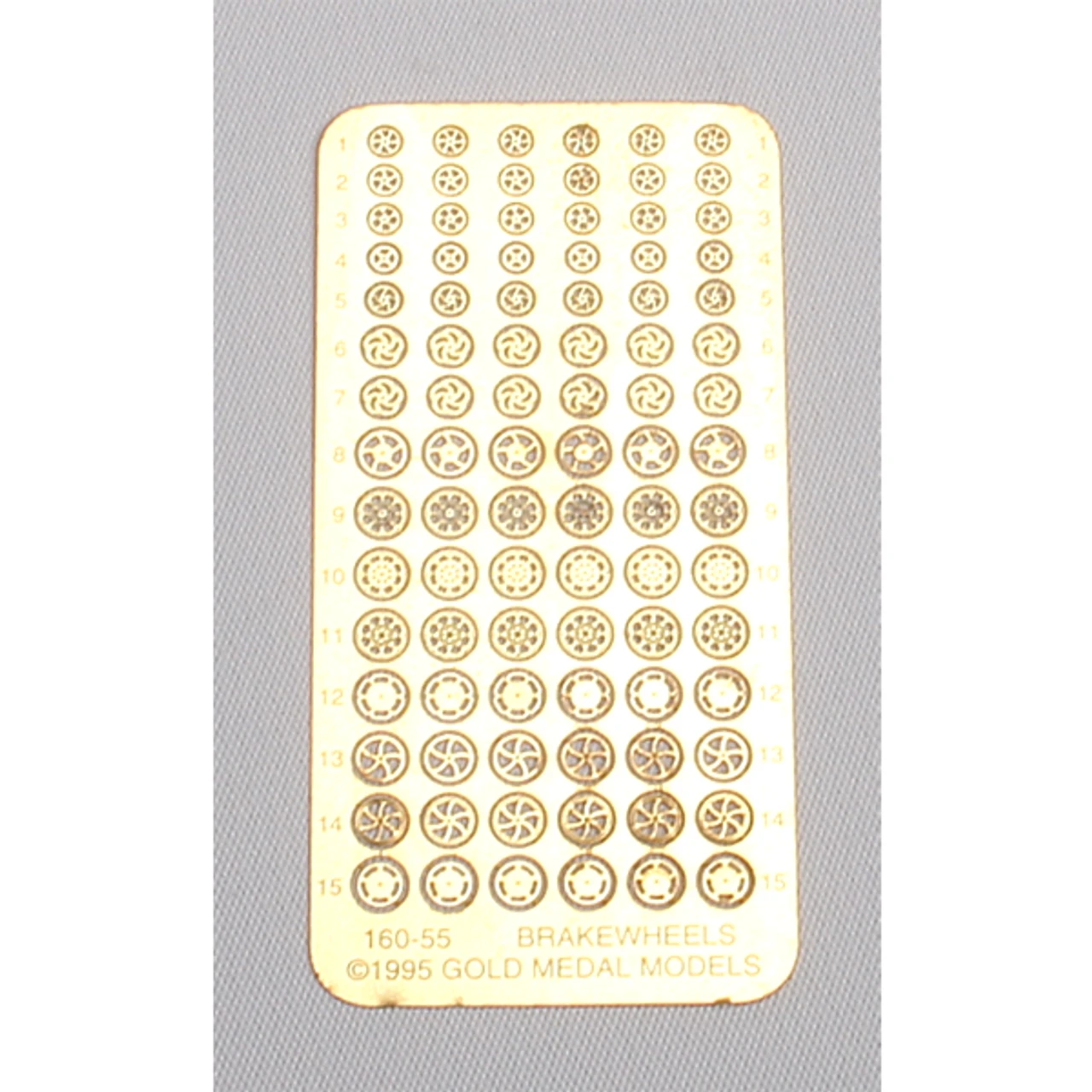 Gold Medal Models 160-55 - Assorted Brakewheels (90 Brakewheels In 15 Different Styles) 3 Gold Medal Models 160-55 - Assorted Brakewheels (90 Brakewheels In 15 Different Styles)