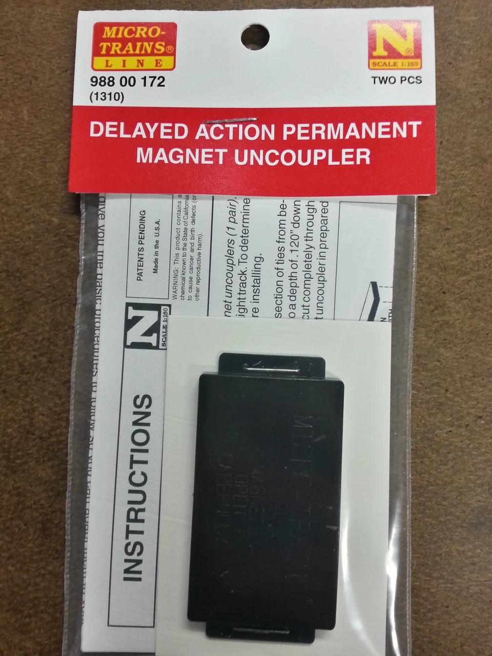 Micro-Trains 98800172 - Delayed Action Permanent Magnet Uncoupler - N Scale 3 Micro-Trains 98800172 - Delayed Action Permanent Magnet Uncoupler - N Scale