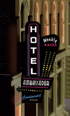 Miller Engineering 68821L - Animated Sign - Hotel - Vertical Left Hand N/HO