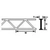 Plastruct 90656 - 5/8" STYRENE WARREN OPEN WEB TRUSS (2 Pcs) - -Vallejo Sales Store PLS90656 43946.1645223812