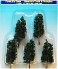 Rock Island Hobby 024102 - Forest Fir Trees With Bendable Trunk And Branches; - Multi Scale