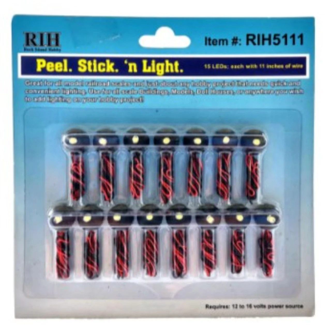 Rock Island Hobby 5111 - Peel Stick N Light - 15 Peices - LED - Multi Scale 3 Rock Island Hobby 5111 - Peel Stick N Light - 15 Peices - LED - Multi Scale