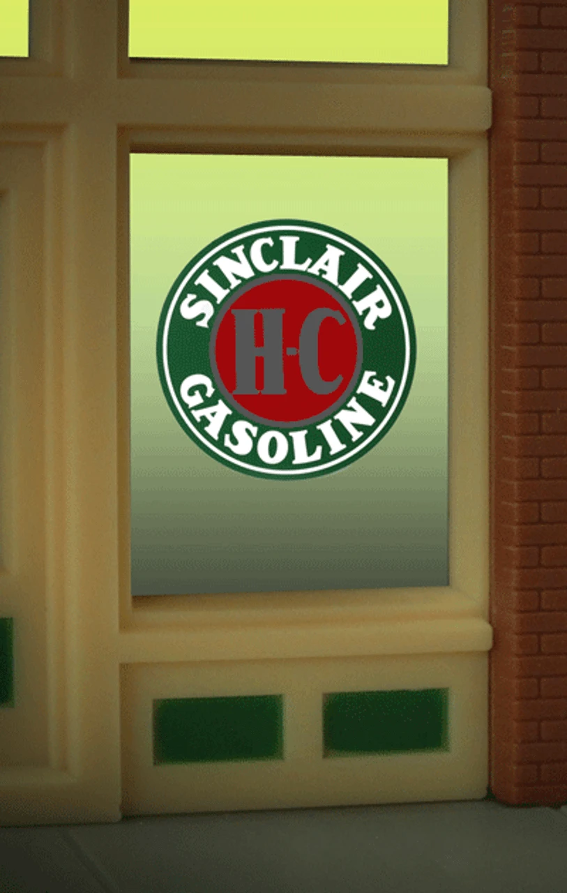 Miller Engineering 8980 - Window Sign - Sinclair Gasoline - HO Or O Scale 3 Miller Engineering 8980 - Window Sign - Sinclair Gasoline - HO Or O Scale
