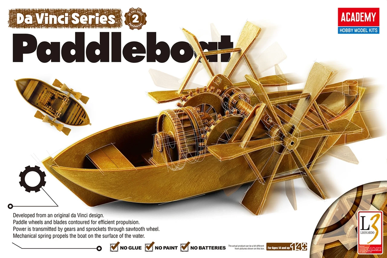 Academy 18130 - Da Vinci Paddleboat - Kit 3 Academy 18130 - Da Vinci Paddleboat - Kit
