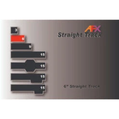 AFX Racing 70608 - Straight, 6" 2 Pieces - HO Scale