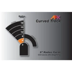 AFX Racing 70611 - Curve, 6" Radius '“ 1/8 Circle (45 Degrees) 2 Pieces - HO Scale