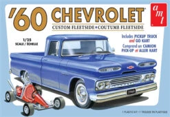 AMT 1063 - 1960 Chevy Custom Fleetside Pickup W/Go Kart - 1:25 Scale Kit
