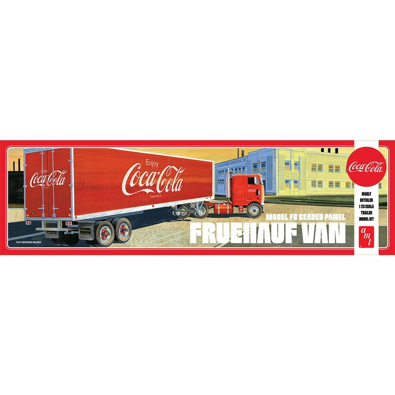 AMT 1109 - Fruehauf Beaded Van Semi Trailer (Coca Cola) - 1:25 Scale Kit 3 AMT 1109 - Fruehauf Beaded Van Semi Trailer (Coca Cola) - 1:25 Scale Kit
