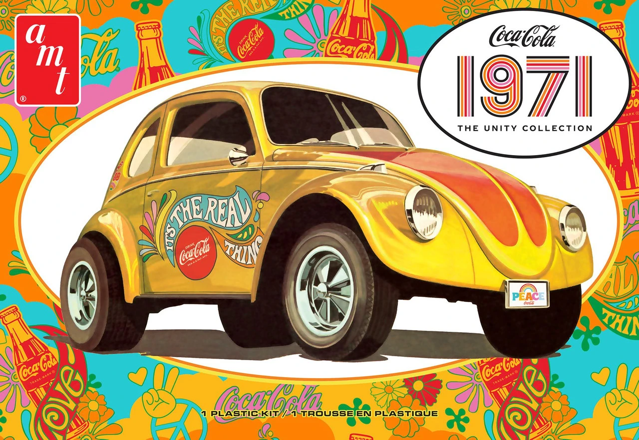 AMT 1284M - Volkswagen Superbug 1971 Uniy Graphics (Coke) - 1:25 Scale Kit 3 AMT 1284M - Volkswagen Superbug 1971 Uniy Graphics (Coke) - 1:25 Scale Kit
