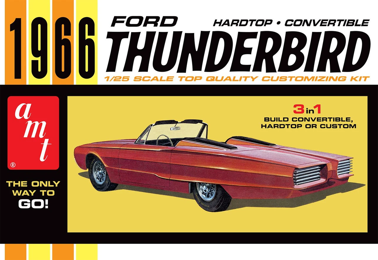 AMT 1328 - 1966 Ford Thunderbird Hardtop Convertible - 1:25 Scale Kit 3 AMT 1328 - 1966 Ford Thunderbird Hardtop Convertible - 1:25 Scale Kit