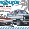 AMT 1338 - Aque Rod Race Team 1975 Chevy Van, Race Boat & Trailer - 1:25 Scale Kit -Vallejo Sales Store amt1338 48381.1683485812