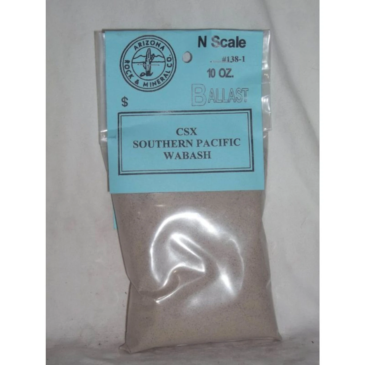 Arizona Rock And Mineral 1381 - CSX/Southern Pacific/Wabash Gray Ballast - N Scale 3 Arizona Rock And Mineral 1381 - CSX/Southern Pacific/Wabash Gray Ballast - N Scale