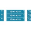 Athearn 17419 - 40' Corrugated Low-Cube Container (3) Hanjin - N Scale -Vallejo Sales Store ath17419 94363.1677276177
