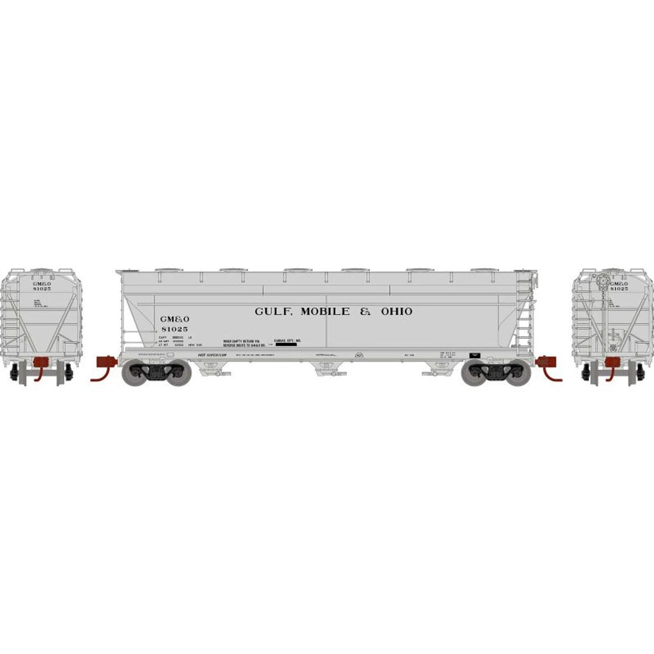 Athearn 8498 - ACF 4600 3-Bay Hopper Gulf Mobile And Ohio (GM&O) 81025 - N Scale 3 Athearn 8498 - ACF 4600 3-Bay Hopper Gulf Mobile And Ohio (GM&O) 81025 - N Scale