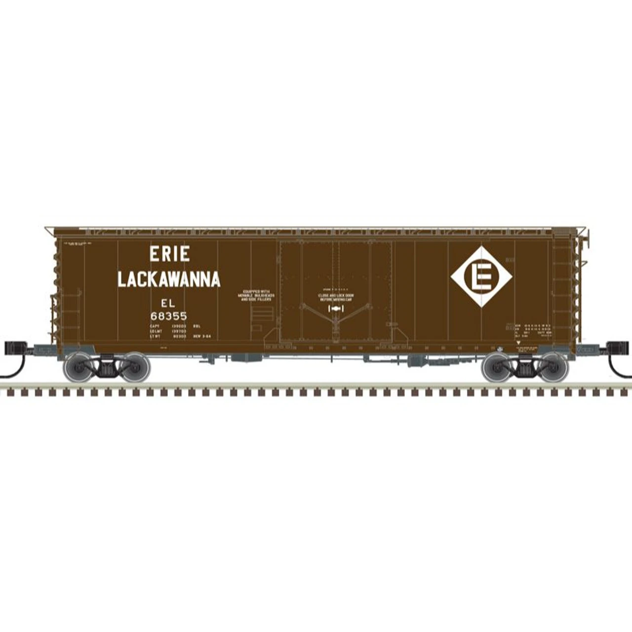 Atlas 50005692 - 50' GA RBL Boxcar Erie Lackawanna (EL) 68304 - N Scale 3 Atlas 50005692 - 50' GA RBL Boxcar Erie Lackawanna (EL) 68304 - N Scale